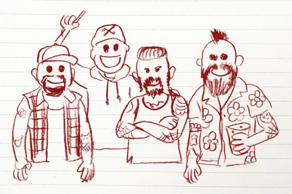 Kärbholz - Bandfoto - Comic